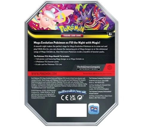 Pokémon - Mega Moonlit EX Tin: Clefable EX