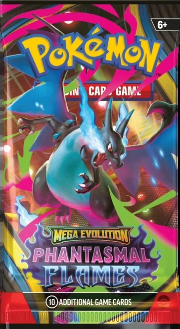 POKEMON MEGA EVOLUTION PHANTASMAL FLAMES BOOSTER PACK (RANDOM ART WORK) ürün görseli
