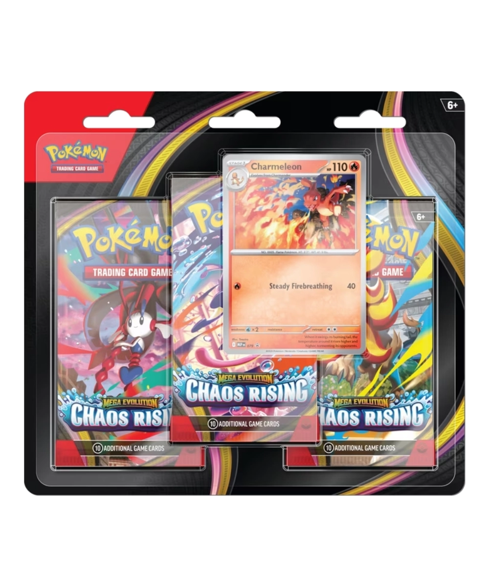 Pokémon - Mega Evolution: Chaos Rising 3-Pack Blister (3 Packs & 1 Card: Charmeleon) - Chaos Rising (3-Pack Blister) ürün görseli