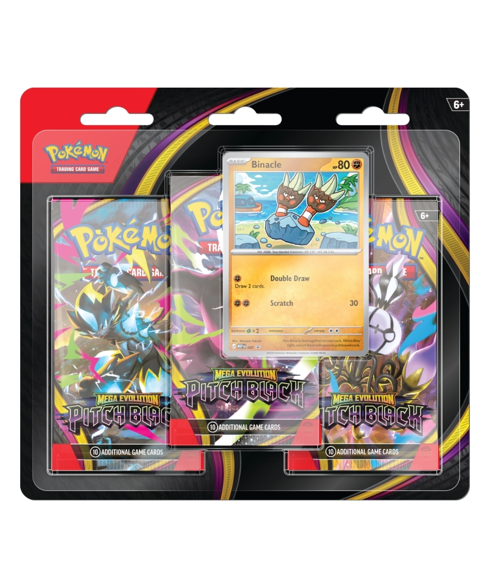 Pokemon TCG - Mega Evolution Pitch Black: Binacle 3-Booster Blister ürün görseli
