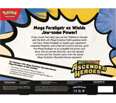 Pokémon TCG - Ascended Heroes EX Box: Mega Feraligatr