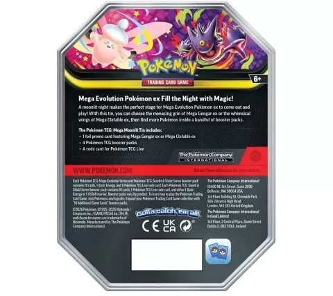 Pokémon - Mega Moonlit EX Tin: Clefable EX 