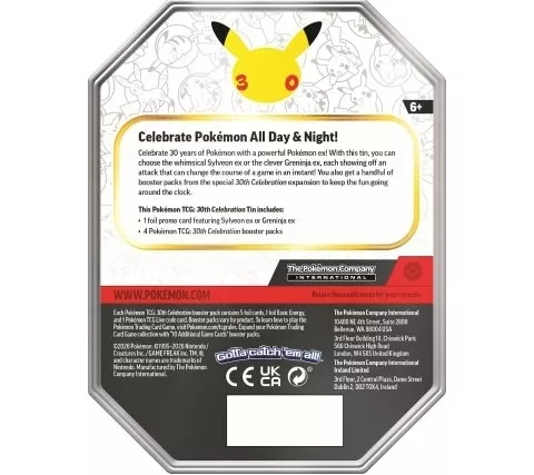 Pokémon TCG - 30th Celebration: Greninja EX Tin 