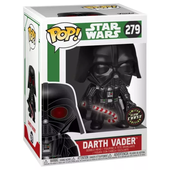 Funko Pop Star Wars Holiday Darth Vader Limited Glow Chase Edition Bobble-Head #279