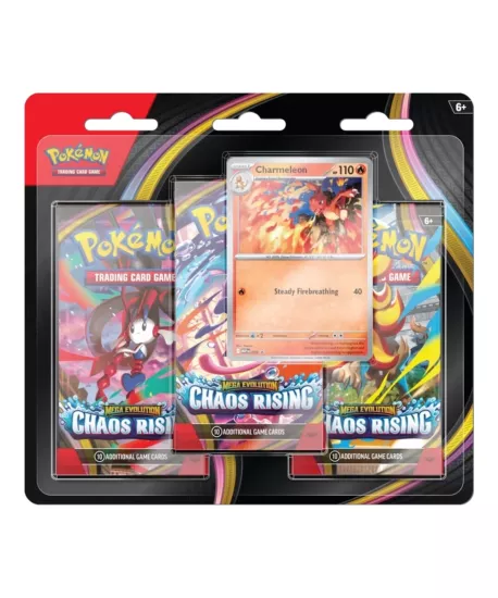 Pokemon TCG - Mega Evolution Chaos Rising: Charmeleon 3-Pack Blister