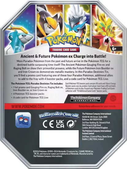 Pokémon Paradox Destinies Tin - Iron Boulder Ex